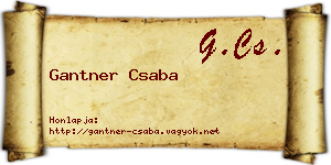 Gantner Csaba névjegykártya