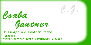 csaba gantner business card